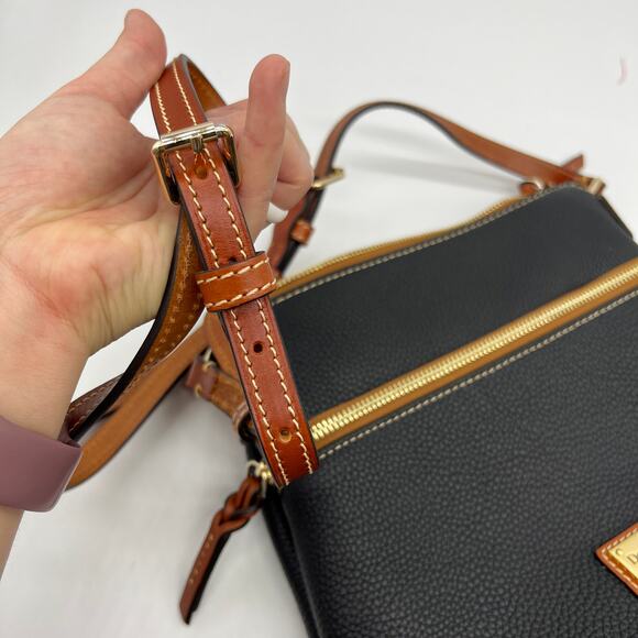 Dooney & Bourke Pebble Leather Crossbody Handbags Black - Picture 14 of 15